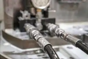 Parti di lavorazione di attrezzature idrauliche in metallo