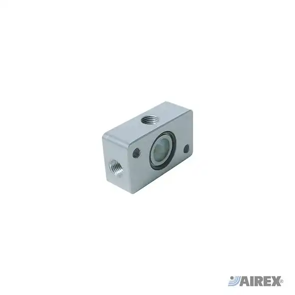 Blocchetto di derivazione intermedio con due uscite filettate per impianti. AIREX