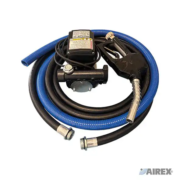 Gruppo di travaso 230V 50Hz con elettropompa professionale, tubo flessibile e accessori. AIREX