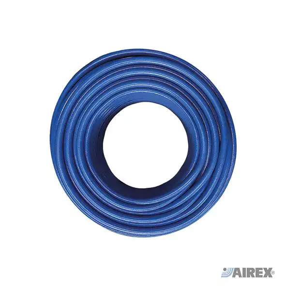 Tubo in PVC antistatico blu progettato per la sicurezza in ambienti industriali. AIREX