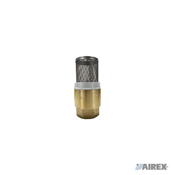 Brass foot valve with mesh filter for fuel suction. AIREX
