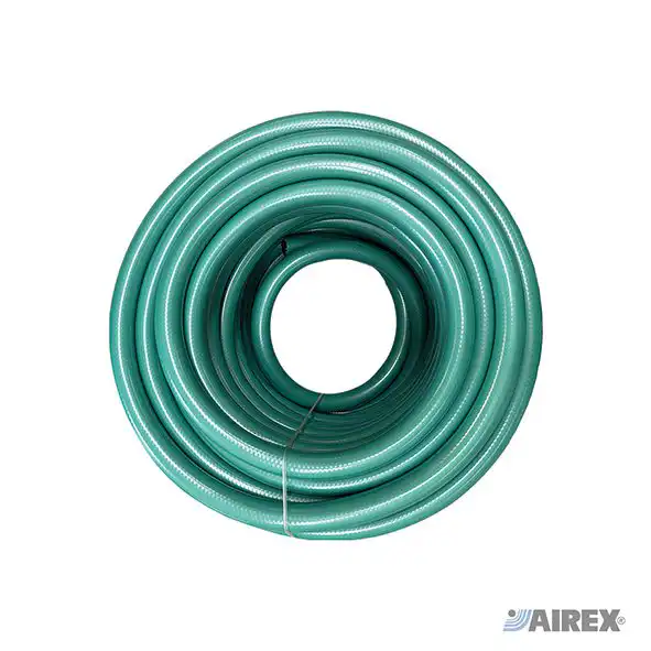 Tubo professionale in poliuretano retinato Ragno di colore verde per aria compressa. AIREX