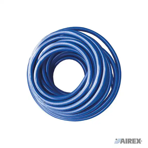 Tubo in PVC extraflessibile di colore blu specifico per impianti ad aria compressa. AIREX