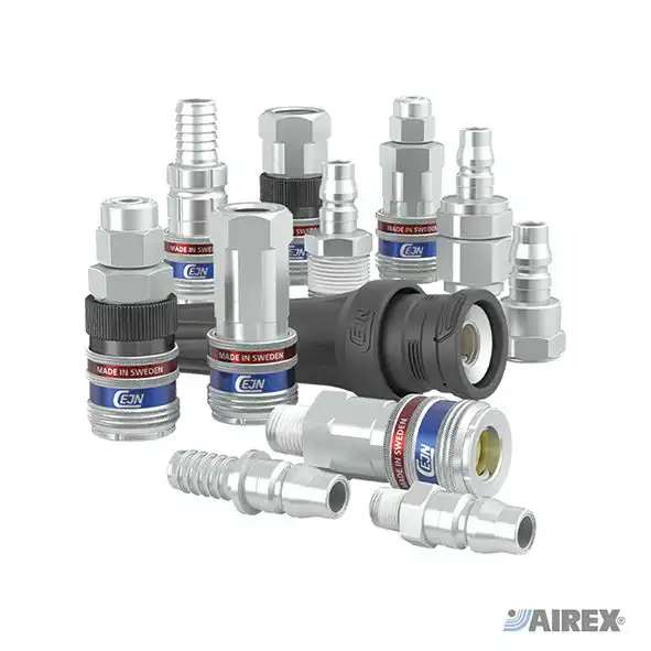 Rubinetti e innesti rapidi di sicurezza Cejn serie 315 eSafe ad alte prestazioni per aria compressa. AIREX