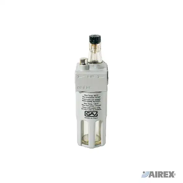 Lubrificatore pneumatico a nebbia d'olio con robusta tazza di protezione. AIREX