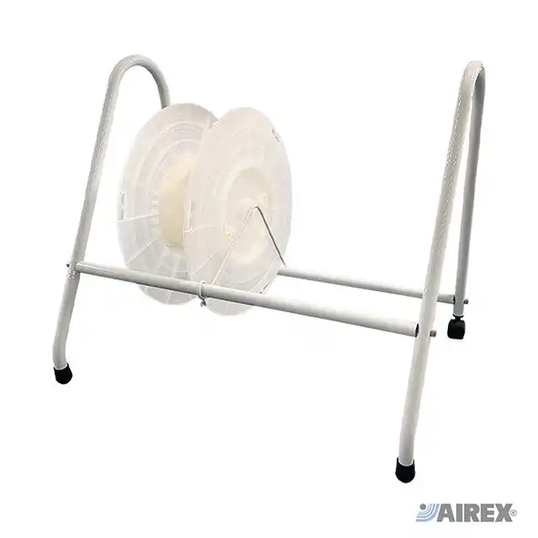 Supporto in metallo ST Stand Tube con bobine traslucide per lo stoccaggio di tubi plastici. AIREX
